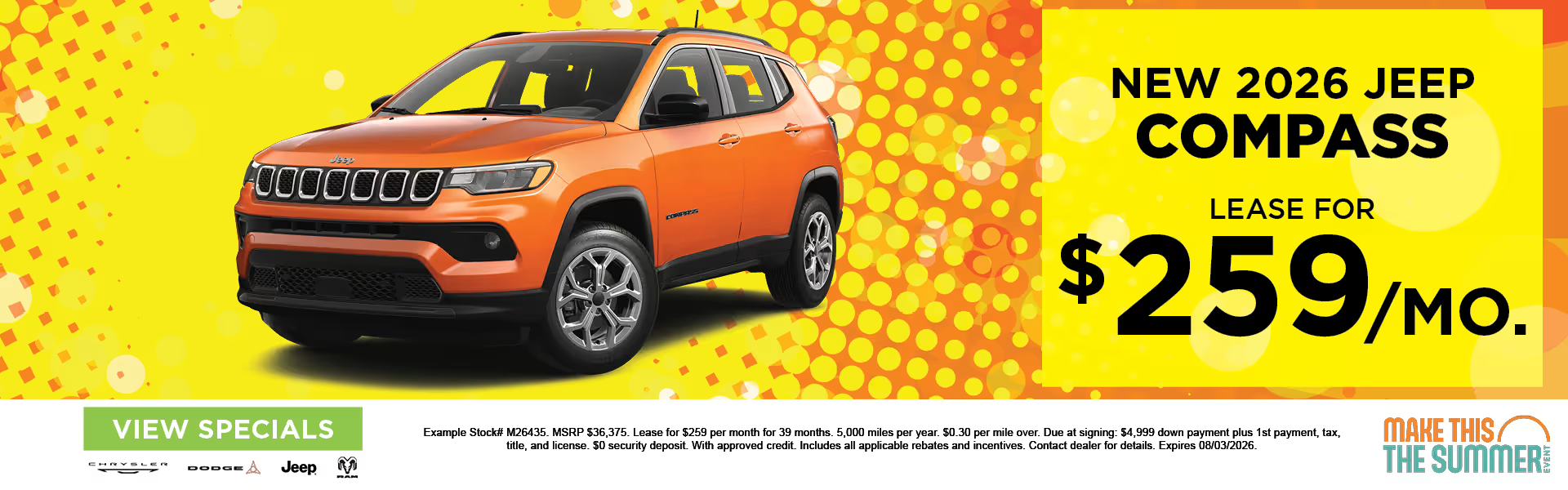 New 2026 Jeep Compass - Lease for $259/mo